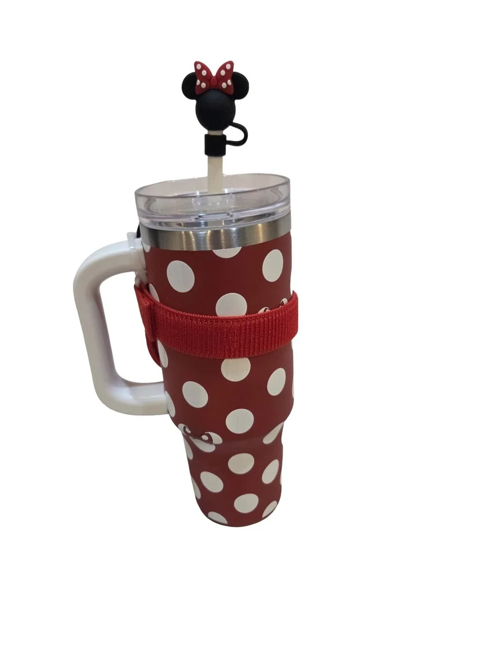 Disney Parks Minnie Mouse Disneyland 30oz Stainless Steel Tumbler with Pouch NEW